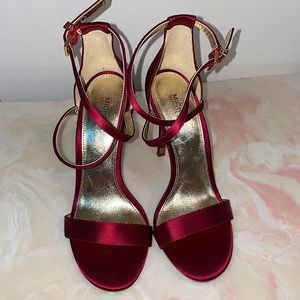 Michael Kors Crimson Satin Heels